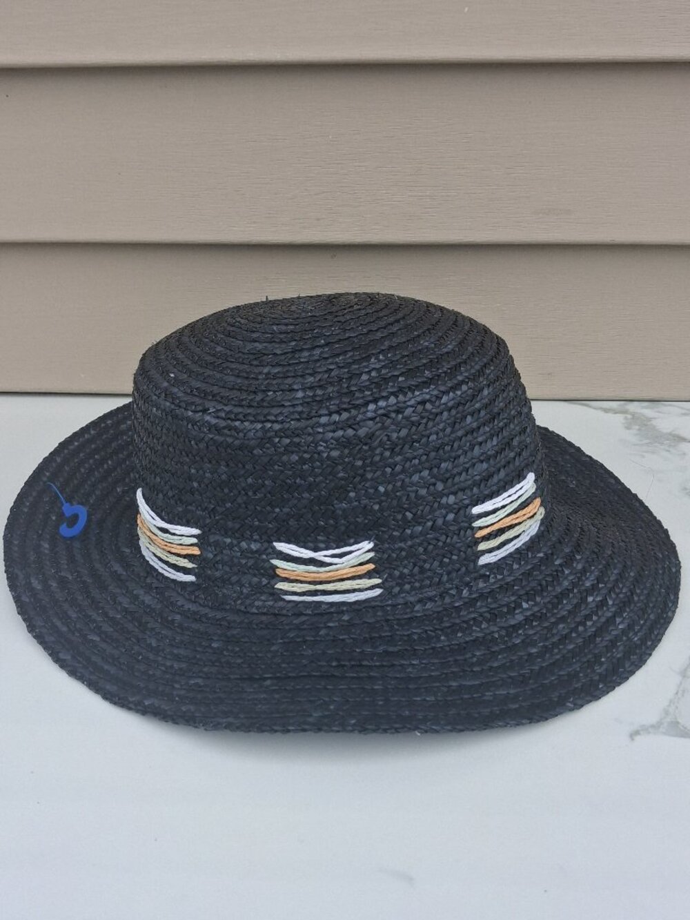 BCBGeneration Embroidered Woven Straw Hat